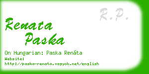 renata paska business card