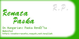 renata paska business card